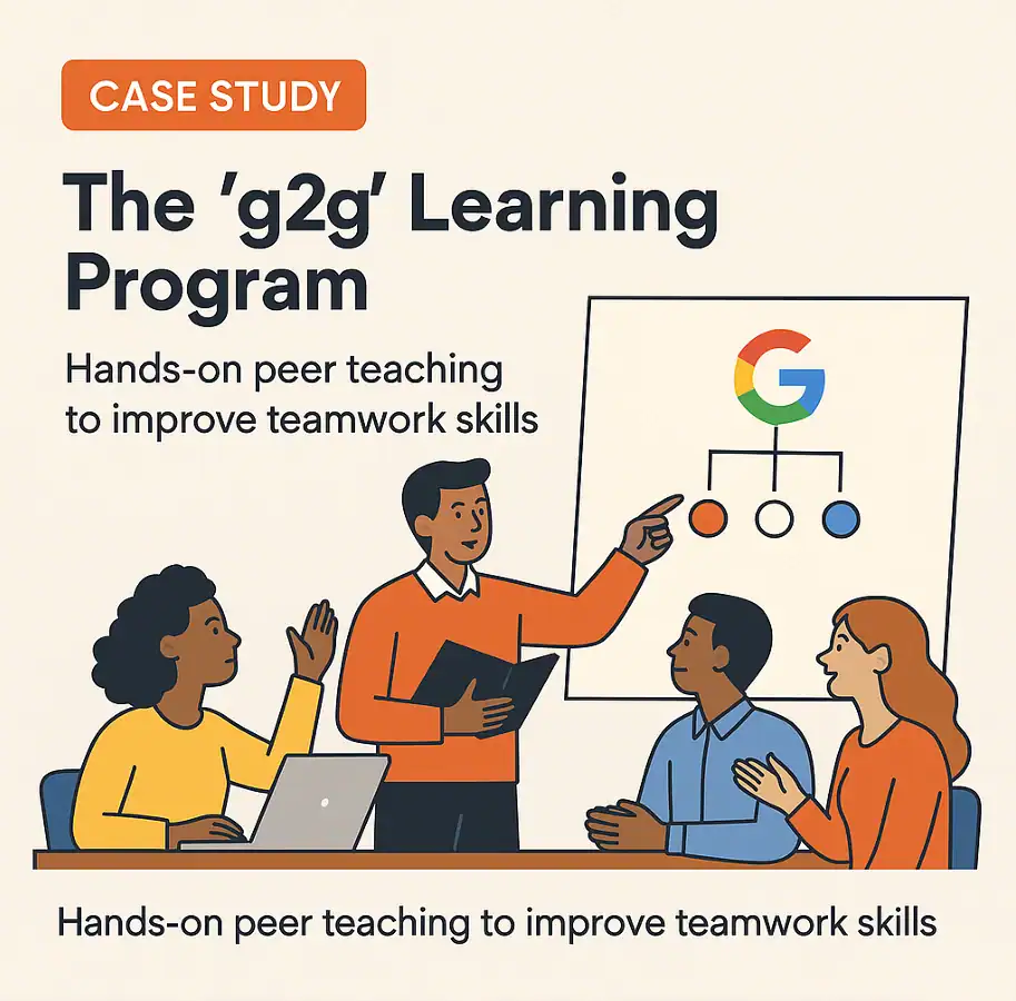 Google g2g peer learning program helping employees avoid echo chambers through shared learning